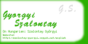 gyorgyi szalontay business card