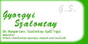 gyorgyi szalontay business card